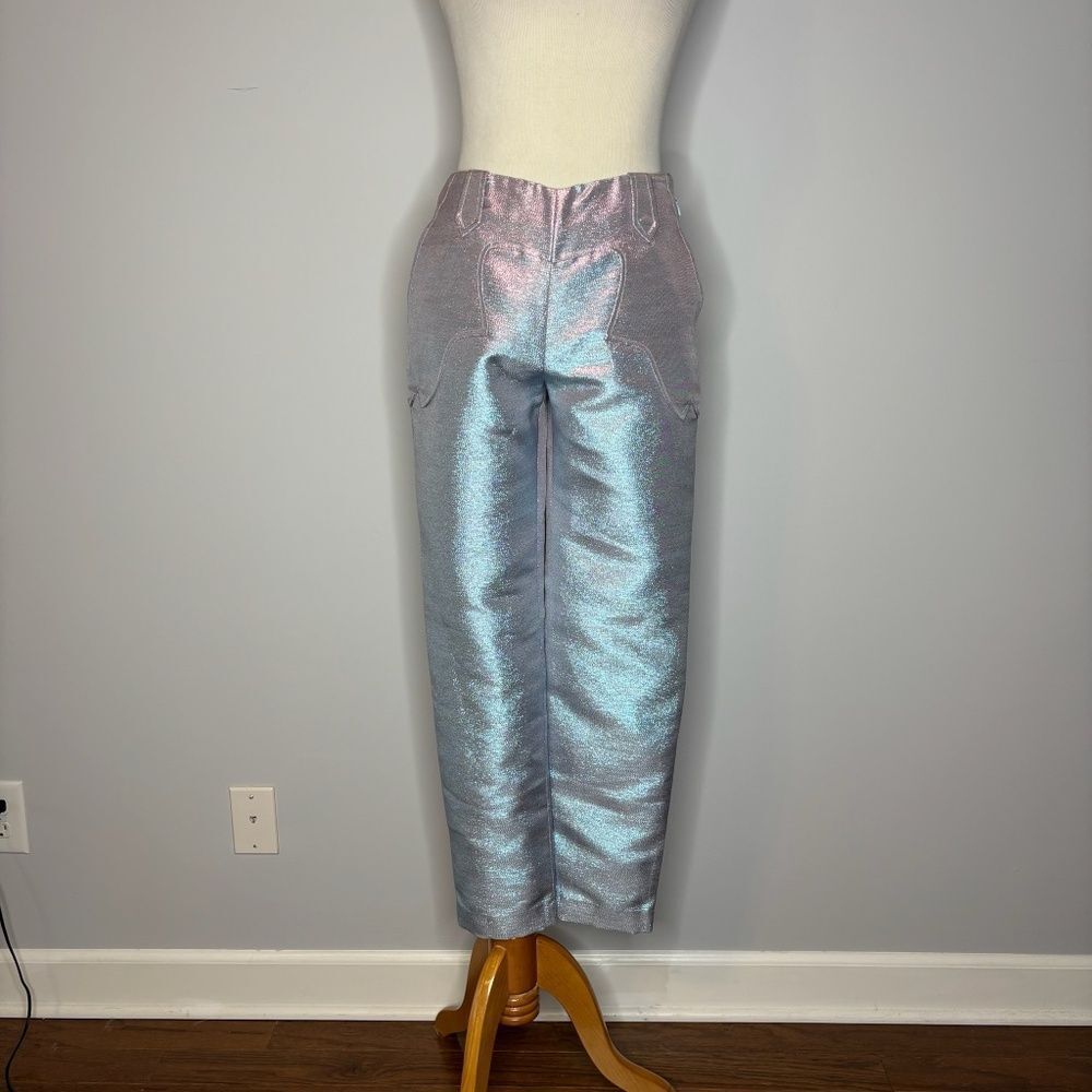 Blue b- Pink & Blue Metallic Pants